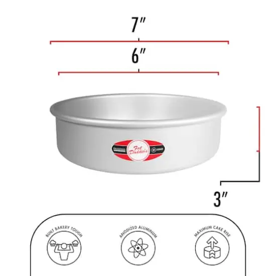 Fat Daddio's&reg; ProSeries 6" x 3" Anodized Aluminum Round Cheesecake Pan {6}