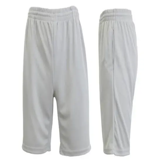 Galaxy by Harvic Men's Moisture Wicking Performance Basic Mesh Shorts Silver {1}