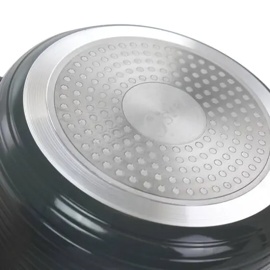 Oster Ridge Valley 2.5qt. Gray Nonstick Aluminum Saucepan with Lid {10}