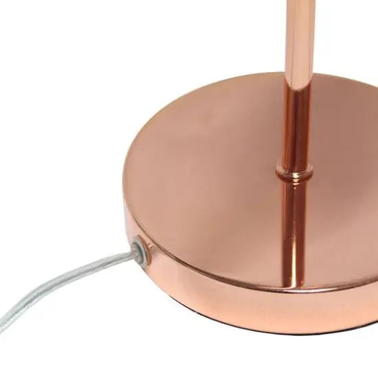 Lalia Home Modern Metal Scroll Table Lamp Rose Gold {9}