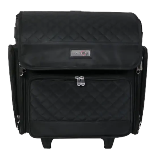 Everything Mary Black Quilted Deluxe Rolling Papercraft Craft Case {8}
