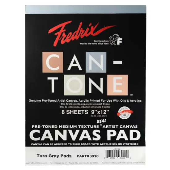 Fredrix Creative Series 9" x 12" Can-Tone Canvas Pad {1}