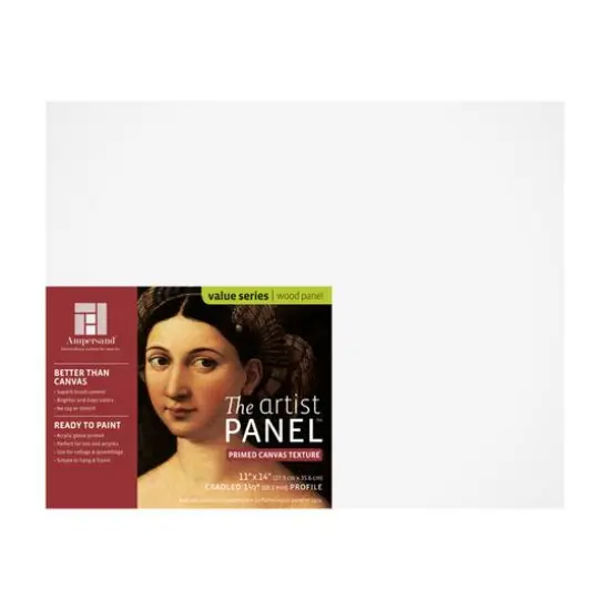 Ampersand&trade; The Artist Panel&trade; Primed Canvas Texture 1.5" Cradled Wood Panel {1}