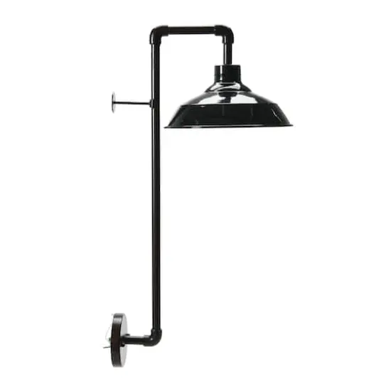 Hello Honey&reg; Metal Wall Sconce with Round Shade Black Finish {7}