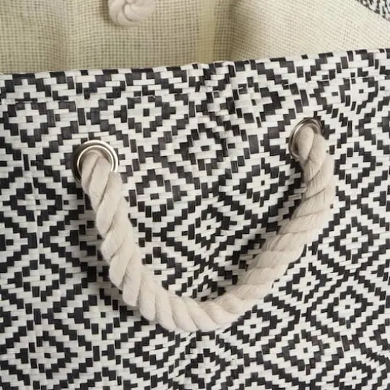 DII&reg; Small Geo Diamond Rectangle Paper Bin Black {4}