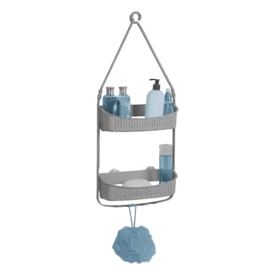 Bath Bliss 2 Way Convertible Shower Caddy Gray {4}