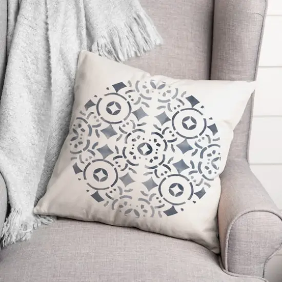 Watercolor Medallion 18" x 18" Indoor / Outdoor Pillow {3}