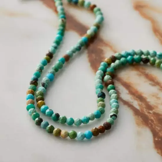 Faceted Turquoise Round Beads, 1.8mm by Bead Landing&trade; {3}