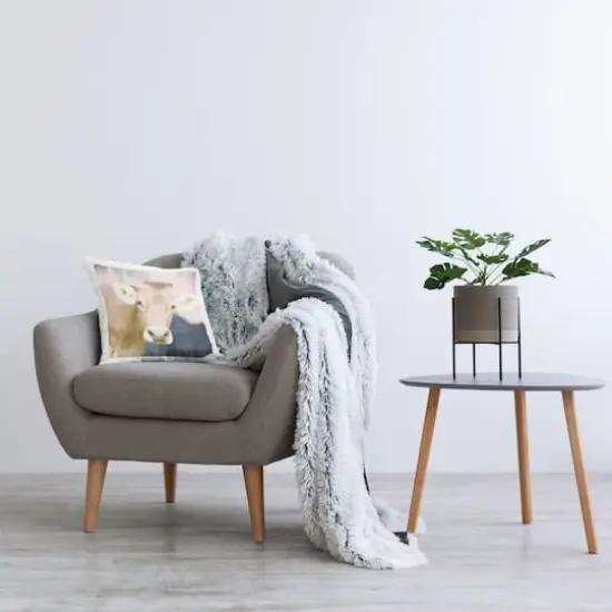 Stupell Industries Country Cattle Cow Farm Animal Portrait Throw Pillow, 18" x 18" {3}