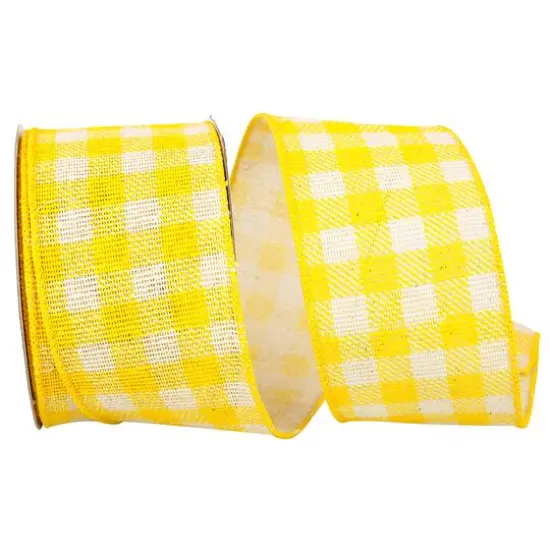 Reliant 2.5" x 10yd. Gingham Hopsack Twill Wired Ribbon Purple {2}