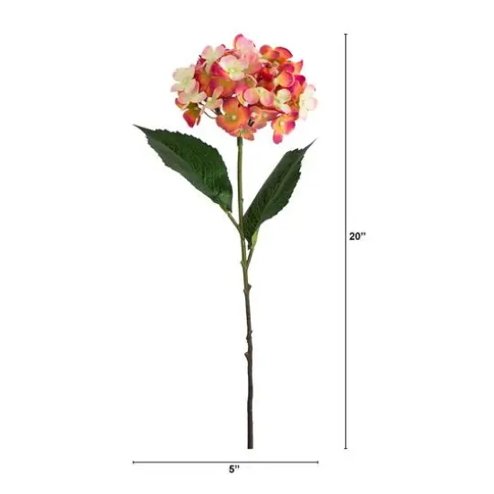 20" Pink Hydrangea Flower Stems, 3ct. {8}