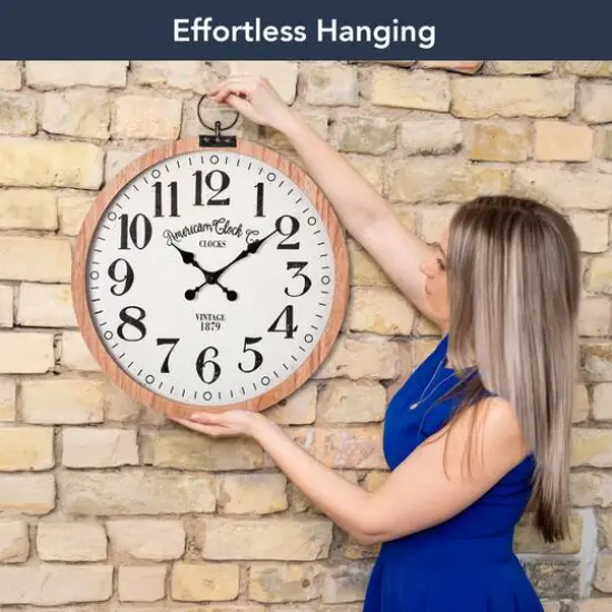 American Clock Co. Vintage Pocket Watch Wall Clock - 27.5" {7}