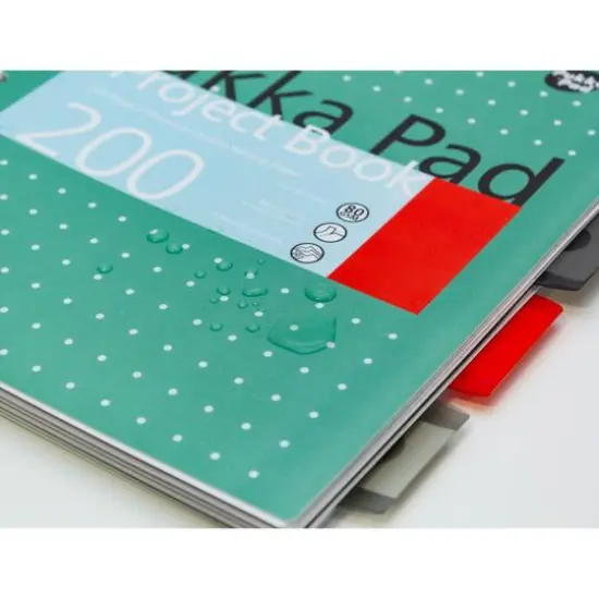 Pukka Pads Metallic Green Letter Sized Subject Divider Notebooks, 3ct. {7}