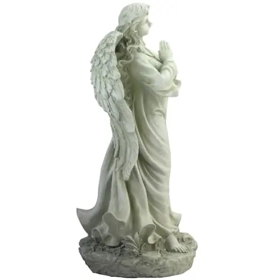 24.5" Light Olive Green Praying Angel Garden Statue {6}