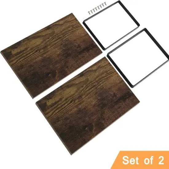 NEX&trade; 12" Rustic Brown & Black 3-Tier Kitchen Cabinet Organizer Set {4}