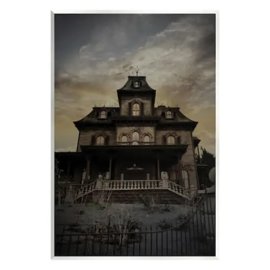 Stupell Industries Haunted House Landscape Wall Plaque Art {1}