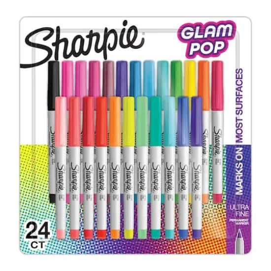 Sharpie&reg; Ultra-Fine 24 Color Glam Pop Permanent Marker Set {1}
