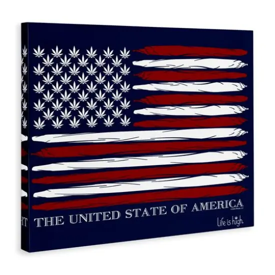 Stupell Industries Herb America Flag Canvas Wall Art {4}