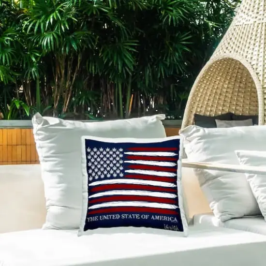 Stupell Industries Herb America Flag Outdoor Printed Pillow {3}
