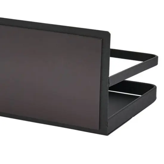 Household Essentials 10" Metal Magnetic Spice Organizer Black {5}