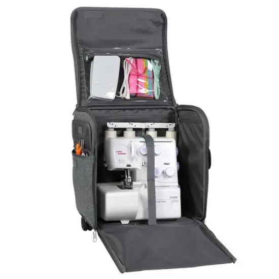 Everything Mary Heather Gray Serger Machine Rolling Storage Case {7}