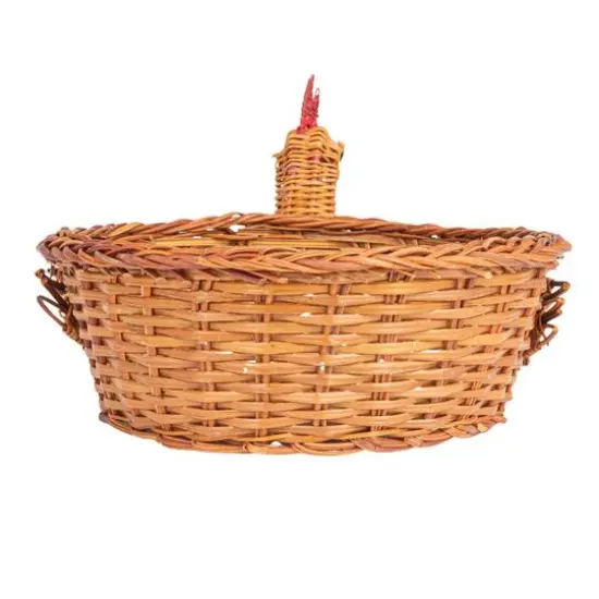 Hello Honey&reg; 13.25" Charming Fern Chicken-Shaped Basket {8}