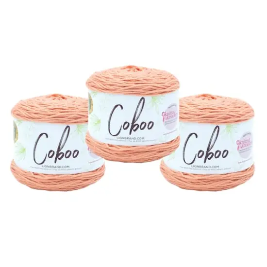 3 Pack Lion Brand&reg; Coboo&reg; Yarn Peach {1}