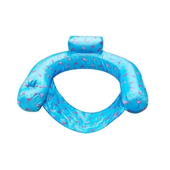 Swimline 32" Flamingo Fabric U-Seat Pool Chair Float {1}
