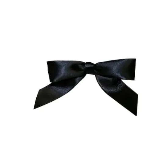 JAM Paper 2" Satin Twist Tie Bows, 100ct. Black {1}