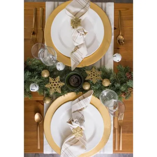DII&reg; French Stripe Cloth Dinner Napkins, 6ct. White {5}