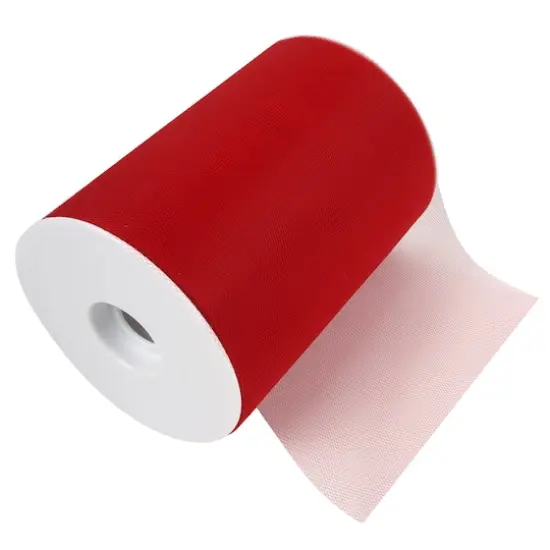 6" x 100yd. Red Tulle Mega Roll by Celebrate It&trade; {3}