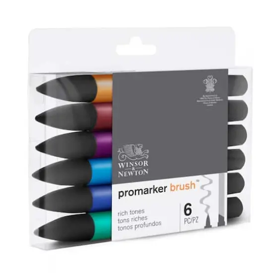 Winsor & Newton&reg; 6 Rich Tone Promarker Brush&trade; Set {5}