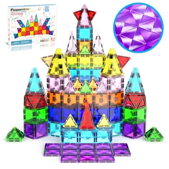PicassoTiles&reg; 40-Piece Travel Size Building Block Tile Set {1}