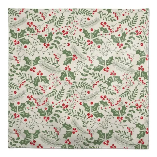 58" Holly Pattern Tablecloth {1}