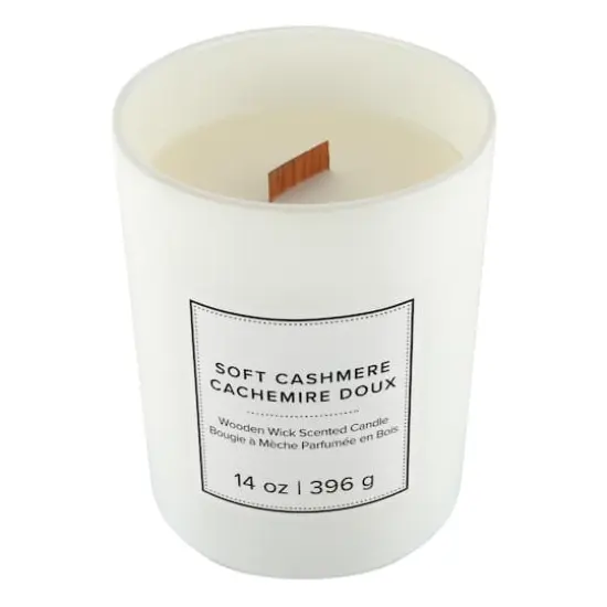 14oz. Wooden Wick Scented Candle by Ashland&reg; Soft Cashmere {3}