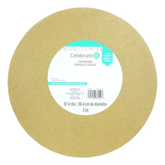 12" Gold Glitter Round Cake Boards by Celebrate It&trade; {5}