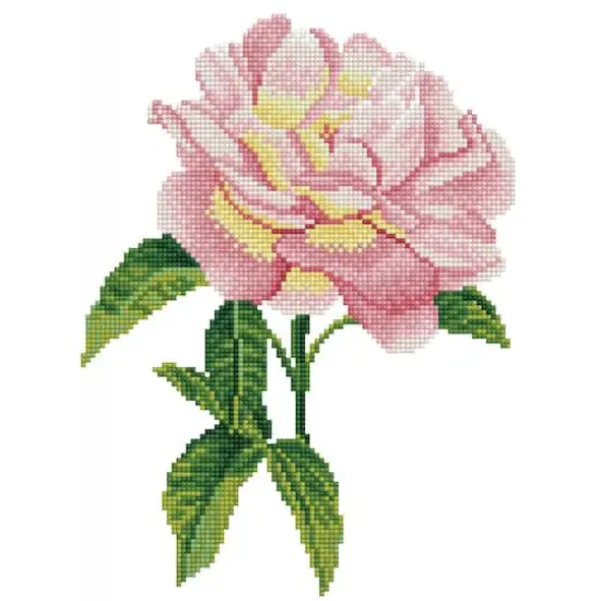 Diamond Dotz&reg; Intermediate Pink Rose with Frame Diamond Painting Kit {1}