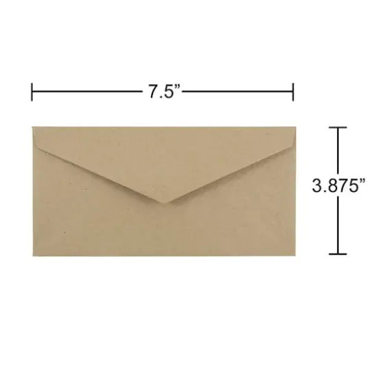 JAM Paper 3.875" x 7.5" Monarch Premium Envelopes, 50ct. Brown Kraft {6}