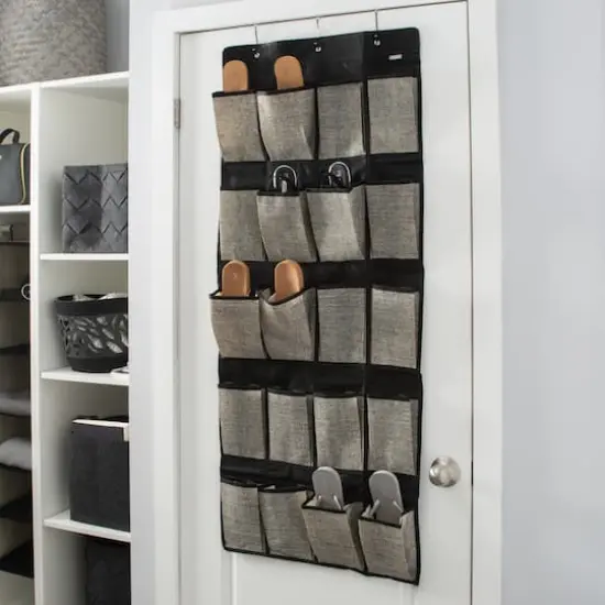 Simplify Black 20-Pocket Shoe Organizer {5}