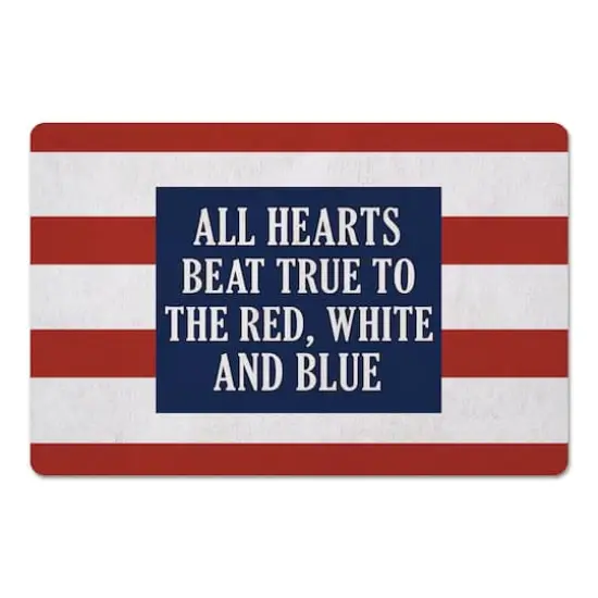 All Hearts Beat True Floor Mat, 18" x 27" {1}