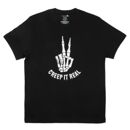 Black Creep It Real Adult Crew Neck T-Shirt by Celebrate It&trade; {1}