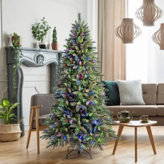 7.5ft. Pre-Lit Glendale Spruce Artificial Christmas Tree, LumaDazzle™ Color Changing LED Lights by Ashland® {12}