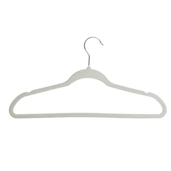 Honey Can Do White Slim-Profile Non-Slip Velvet Hangers, 35ct. {1}