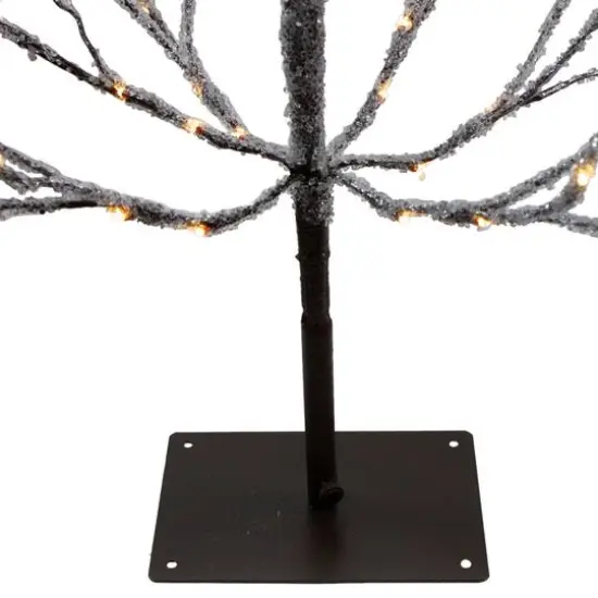 6ft. Pre-Lit Brown Artificial Christmas Tree with LED Clear Icicle Lights {7}