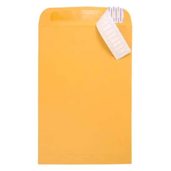 JAM Paper 10" x 15" Brown Kraft Recycled Manila Peel & Seal Closure Envelopes, 500ct. {3}
