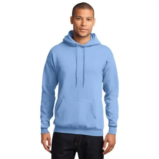 Port & Company&reg; Brights Core Fleece Pullover Hooded Sweatshirt Light Blue {4}