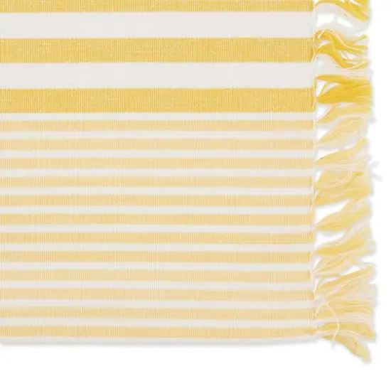 DII&reg; Deep Yellow Stripes With Fringe Placemats, 6ct. {4}