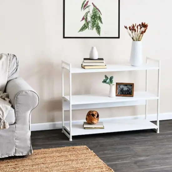 Household Essentials Jamestown 42" Wide Bookshelf White {4}