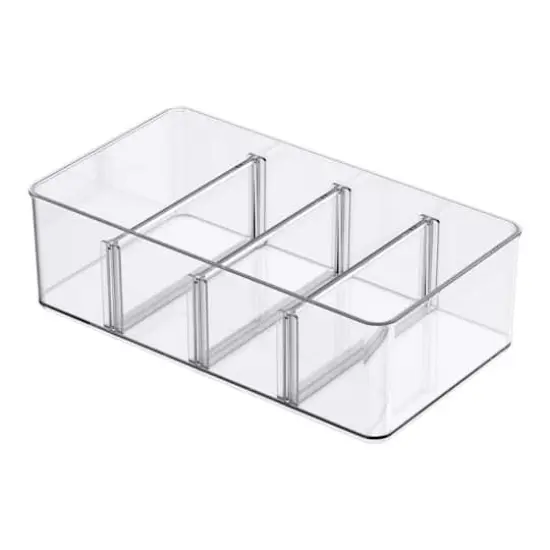 Clear Storage Bin with Dividers by Simply Tidy&trade; {1}