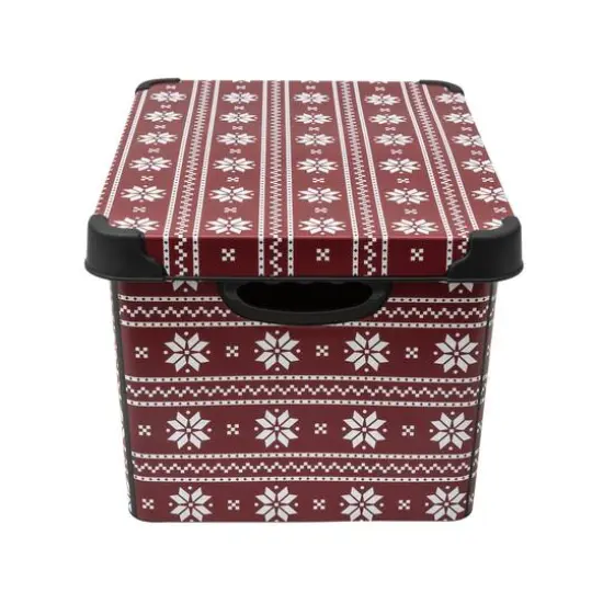 Simplify Holiday Sweater Print Storage Tote Bin {7}